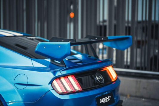 Ford Mustang Ecoboost V6 GT March1 Bullitt S550.1 S550.2 2015 2016 2017 2018 2019 2020 2021 2022 2023 with Aftermarket Parts - CAVALIER Rear GT Wing Carbon Fiber / FRP from Robot Craftsman