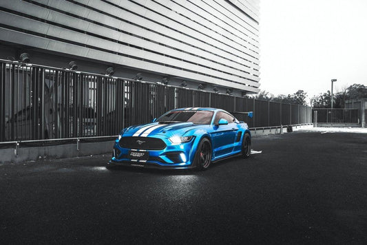 Ford Mustang Ecoboost V6 GT March1 Bullitt S550.1 S550.2 2015 2016 2017 2018 2019 2020 2021 2022 2023 with Aftermarket Parts - CAVALIER Rear GT Wing Carbon Fiber / FRP from Robot Craftsman