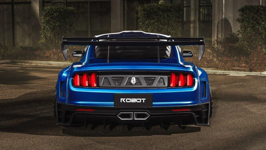 Ford Mustang Ecoboost V6 GT March1 Bullitt S550.1 S550.2 2015 2016 2017 2018 2019 2020 2021 2022 2023 with Aftermarket Parts - "DAWN & DUSK" Rear Window Louvers Carbon Fiber / FRP from Robot Craftsman