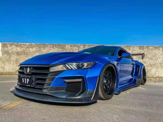Mustang Ecoboost V6 GT March1 Bullitt S550.1 S550.2 2015 2016 2017 2018 2019 2020 2021 2022 2023 with Aftermarket Parts - "DAWN & DUSK" Roof Scoop Carbon Fiber / FRP from Robot Craftsman