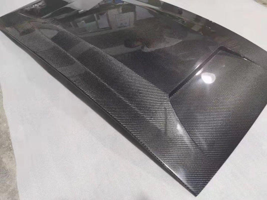 Mustang Ecoboost V6 GT March1 Bullitt S550.1 S550.2 2015 2016 2017 2018 2019 2020 2021 2022 2023 with Aftermarket Parts - "DAWN & DUSK" Roof Scoop Carbon Fiber / FRP from Robot Craftsman