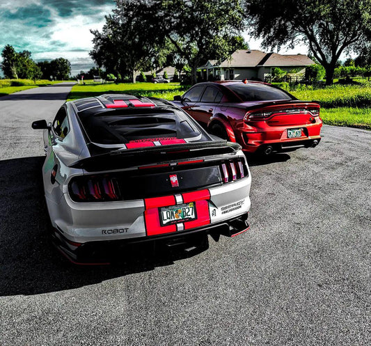 Mustang Ecoboost V6 GT March1 Bullitt S550.1 S550.2 2015 2016 2017 2018 2019 2020 2021 2022 2023 with Aftermarket Parts - "DAWN & DUSK" Roof Scoop Carbon Fiber / FRP from Robot Craftsman