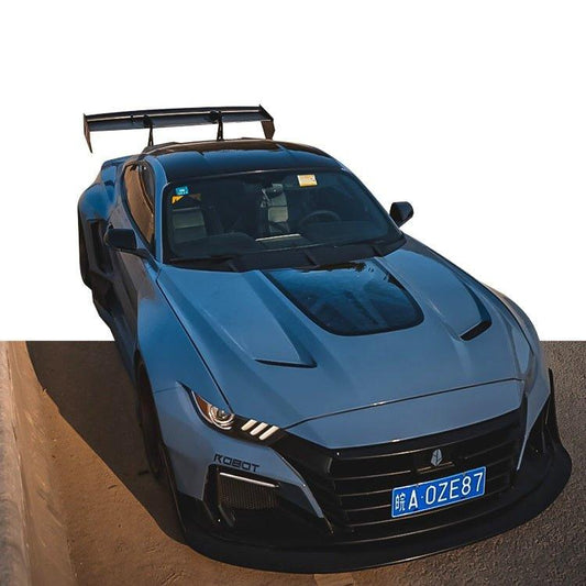 Mustang Ecoboost V6 GT March1 Bullitt S550.1 S550.2 2015 2016 2017 2018 2019 2020 2021 2022 2023 with Aftermarket Parts - "DAWN & DUSK" Roof Scoop Carbon Fiber / FRP from Robot Craftsman