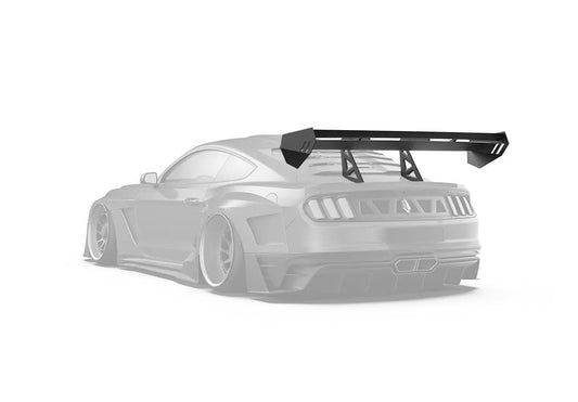 Ford Mustang Ecoboost V6 GT March1 Bullitt S550.1 S550.2 2015 2016 2017 2018 2019 2020 2021 2022 2023 with Aftermarket Parts - "DAWN & DUSK" Rear Wing & Spoiler Carbon Fiber / FRP from Robot Craftsman