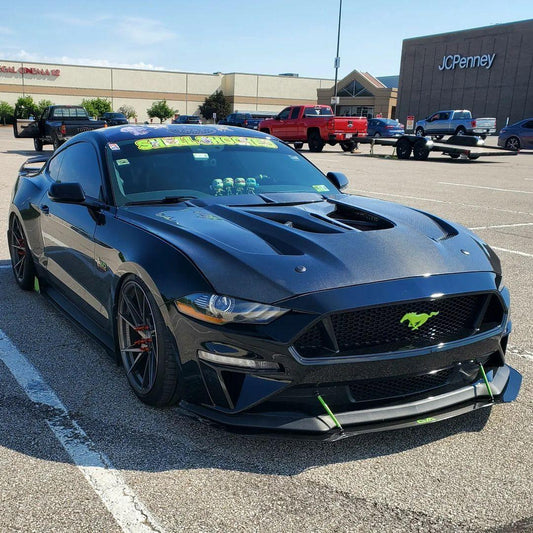 Ford Mustang Ecoboost V6 GT S550.1 2015-2017 & Mustang Ecoboost V6 GT March1 Bullitt S550.2 2018-2023 with Aftermarket Parts - "DAWN" Hood Bonnet Carbon Fiber / FRP from Robot Craftsman