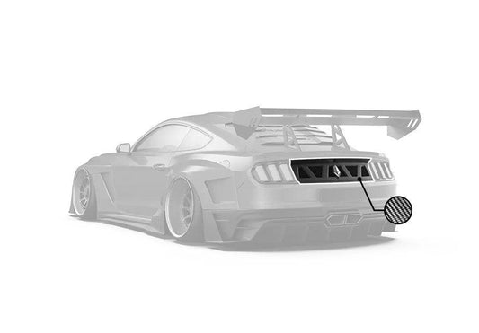 Ford Mustang Ecoboost V6 GT March1 Bullitt S550.1 S550.2 2015 2016 2017 2018 2019 2020 2021 2022 2023 with Aftermarket Parts - "DAWN & DUSK" Trunk Deck Lid Back Cover with Wooden Boat Badge Carbon Fiber / FRP from Robot Craftsman