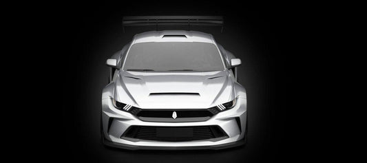 Ford Mustang Ecoboost V6 GT 2015 2016 2017 & Mustang Ecoboost V6 GT S550.1 2015 2016 2017 & Mustang Ecoboost V6 GT March1 Bullitt S550.2 2018 2019 2020 2021 2022 2023 with Aftermarket Parts - DUSK Front Bumper & Lip (Badge included) & Replacement Front Lip Only Carbon Fiber / FRP from Robot Craftsman