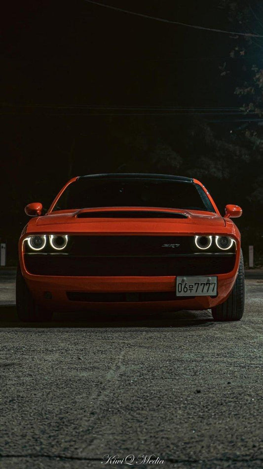 Challenger Demon Redeye Hellcat T/A Scat Pack 392 SRT R/T SXT SE 2008 2009 2010 2011 2012 2013 2014 2015 2016 2017 2018 2019 2020 2021 2022 2023 with Aftermarket Parts - "CHOPPER" Front Bumper Carbon Fiber / FRP from Robot Craftsman