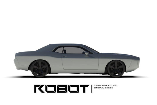 Challenger Demon Redeye Hellcat T/A Scat Pack 392 SRT R/T SXT SE 2008 2009 2010 2011 2012 2013 2014 2015 2016 2017 2018 2019 2020 2021 2022 2023 with Aftermarket Parts - "CHOPPER" Front Bumper Carbon Fiber / FRP from Robot Craftsman