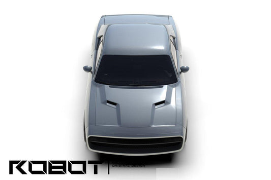 Challenger Demon Redeye Hellcat T/A Scat Pack 392 SRT R/T SXT SE 2008 2009 2010 2011 2012 2013 2014 2015 2016 2017 2018 2019 2020 2021 2022 2023 with Aftermarket Parts - "CHOPPER" Front Bumper Carbon Fiber / FRP from Robot Craftsman