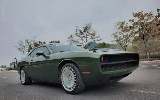 Challenger Demon Redeye Hellcat T/A Scat Pack 392 SRT R/T SXT SE 2008 2009 2010 2011 2012 2013 2014 2015 2016 2017 2018 2019 2020 2021 2022 2023 with Aftermarket Parts - "CHOPPER" Front Bumper Carbon Fiber / FRP from Robot Craftsman