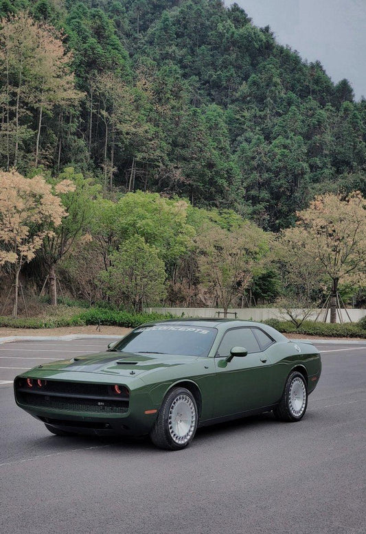 Challenger Demon Redeye Hellcat T/A Scat Pack 392 SRT R/T SXT SE 2008 2009 2010 2011 2012 2013 2014 2015 2016 2017 2018 2019 2020 2021 2022 2023 with Aftermarket Parts - "CHOPPER" Front Bumper Carbon Fiber / FRP from Robot Craftsman