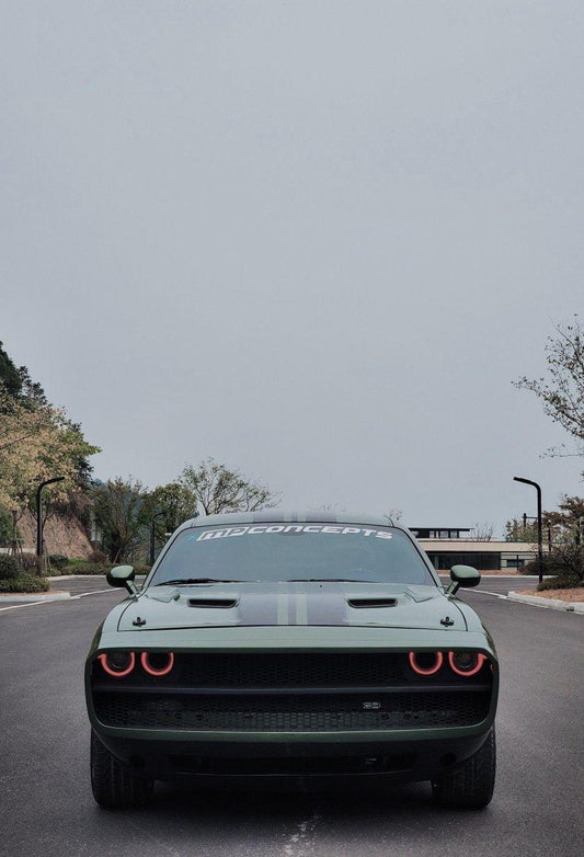 Challenger Demon Redeye Hellcat T/A Scat Pack 392 SRT R/T SXT SE 2008 2009 2010 2011 2012 2013 2014 2015 2016 2017 2018 2019 2020 2021 2022 2023 with Aftermarket Parts - "CHOPPER" Front Bumper Carbon Fiber / FRP from Robot Craftsman