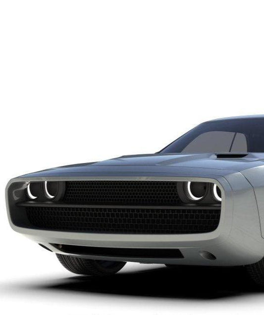 Challenger Demon Redeye Hellcat T/A Scat Pack 392 SRT R/T SXT SE 2008 2009 2010 2011 2012 2013 2014 2015 2016 2017 2018 2019 2020 2021 2022 2023 with Aftermarket Parts - "CHOPPER" Front Bumper Carbon Fiber / FRP from Robot Craftsman