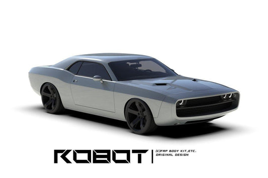 Challenger Demon Redeye Hellcat T/A Scat Pack 392 SRT R/T SXT SE 2008 2009 2010 2011 2012 2013 2014 2015 2016 2017 2018 2019 2020 2021 2022 2023 with Aftermarket Parts - "CHOPPER" Front Bumper Carbon Fiber / FRP from Robot Craftsman