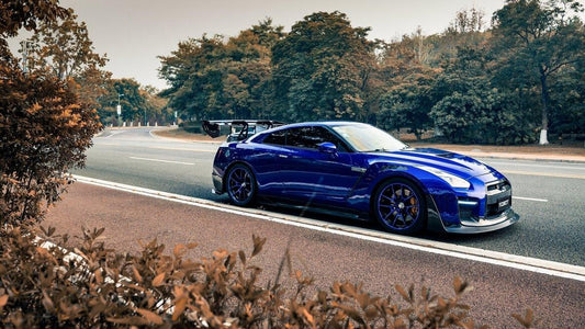 Nissan GTR Nismo Black Edition Track Edition Premium Base CBA DBA 2008 2009 2010 2011 2012 2013 2014 2015 2016 (for installation on 2017 2018 2019 2020 2021 2022 2023 2024 vehicles, 2008 2009 2010 2011 2012 2013 2014 2015 2016 hood is recommended) with Aftermarket Parts - "Godzilla" Narrow Body Front Bumper & Front Lip Carbon Fiber / FRP from Robot Craftsman