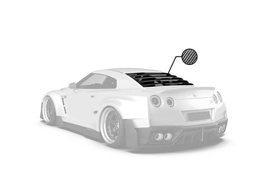 Nissan GTR Nismo T-Spec Black Edition Track Edition Premium Pure 2008 2009 2010 2011 2012 2013 2014 2015 2016 2017 2018 2019 2020 2021 2022 2023 2024 with Aftermarket Parts - "Godzilla" Rear Window Louvers Carbon Fiber / FRP from Robot Craftsman