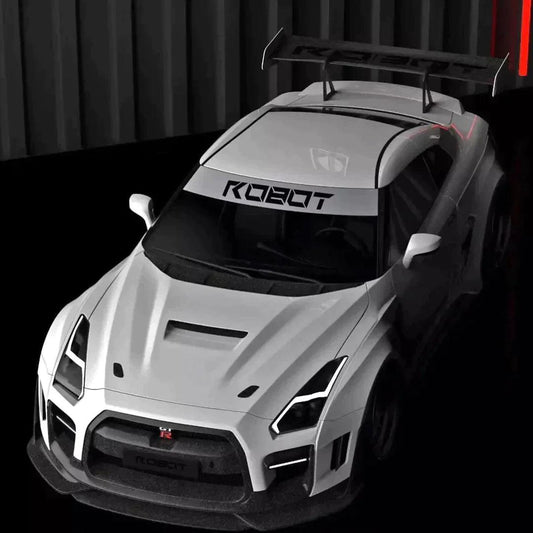 Nissan GTR Nismo T-Spec Black Edition Track Edition Premium Pure CBA DBA EBA 2008 2009 2010 2011 2012 2013 2014 2015 2016 2017 2018 2019 2020 2021 2022 2023 2024 (designed to be compatible with ROBOT CRAFTSMAN front bumper) with Aftermarket Parts - "Godzilla" Widebody Wheel Arches & Side Skirts Carbon Fiber / FRP from Robot Craftsman