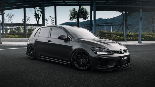 Volkswagen Golf R GTI Base MK7 MK7.5 2015 2016 2017 2018 2019 2020 2021 with Aftermarket Parts - Hood Bonnet Carbon Fiber / FRP from Robot Craftsman