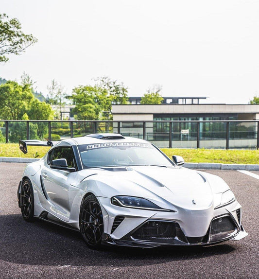 Toyota Supra MK5 A90 A91 3.0 2.0 2020 2021 2022 2023 2024 with Aftermarket Parts - "Hyperion" Narrow Body Hood Bonnet FRP / Carbon Fiber from Robot Craftsman