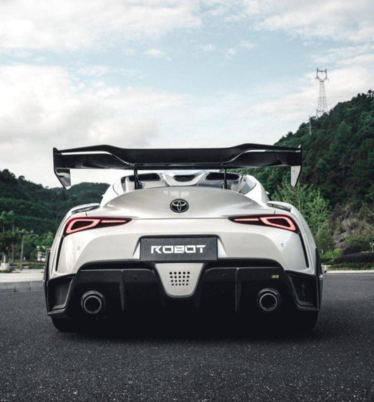 Toyota Supra MK5 A90 A91 3.0 2.0 2020 2021 2022 2023 2024 with Aftermarket Parts - Hyperion Narrow Body Rear Bumper & Diffuser Carbon Fiber / FRP from Robot Craftsman