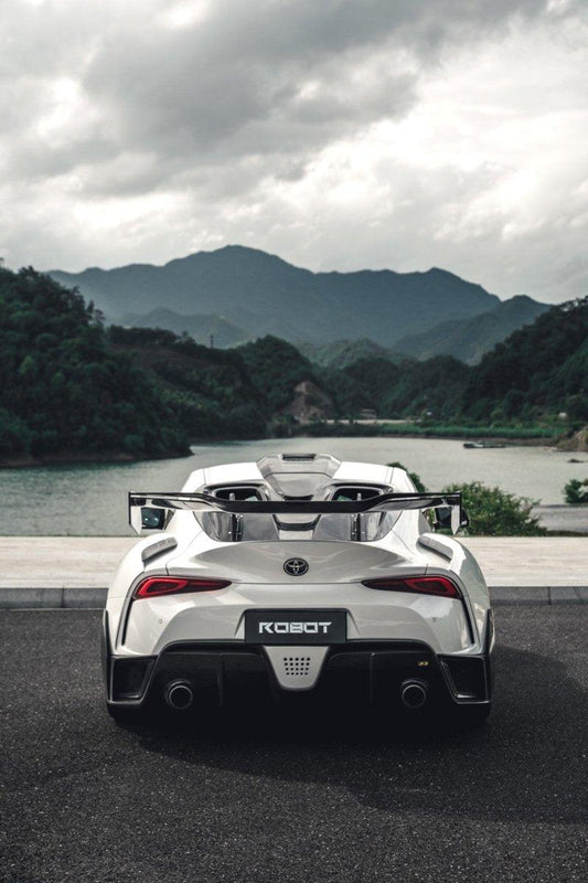 Toyota Supra MK5 A90 A91 3.0 2.0 2020 2021 2022 2023 2024 with Aftermarket Parts - Hyperion Narrow Body Rear Bumper & Diffuser Carbon Fiber / FRP from Robot Craftsman