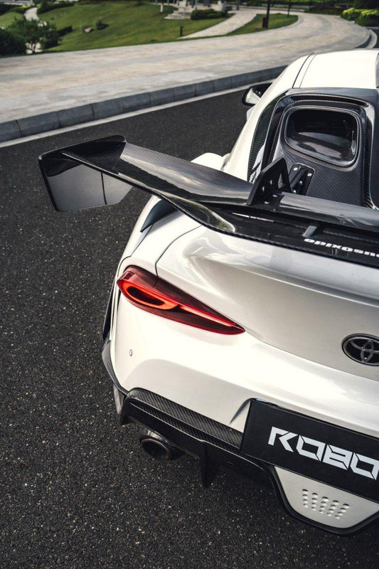 Toyota Supra MK5 A90 A91 3.0 2.0 2020 2021 2022 2023 2024 with Aftermarket Parts - Hyperion Narrow Body Rear Bumper & Diffuser Carbon Fiber / FRP from Robot Craftsman