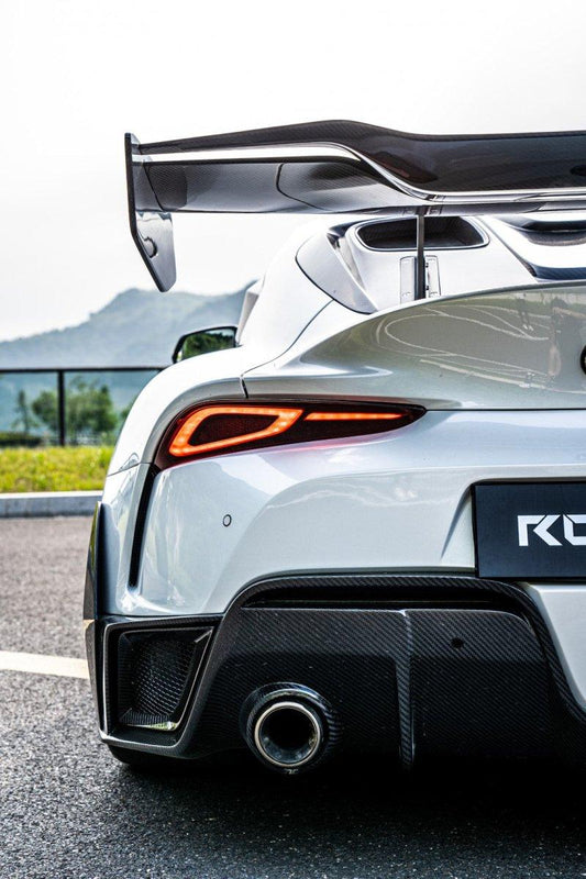 Toyota Supra MK5 A90 A91 3.0 2.0 2020 2021 2022 2023 2024 with Aftermarket Parts - Hyperion Narrow Body Rear Bumper & Diffuser Carbon Fiber / FRP from Robot Craftsman