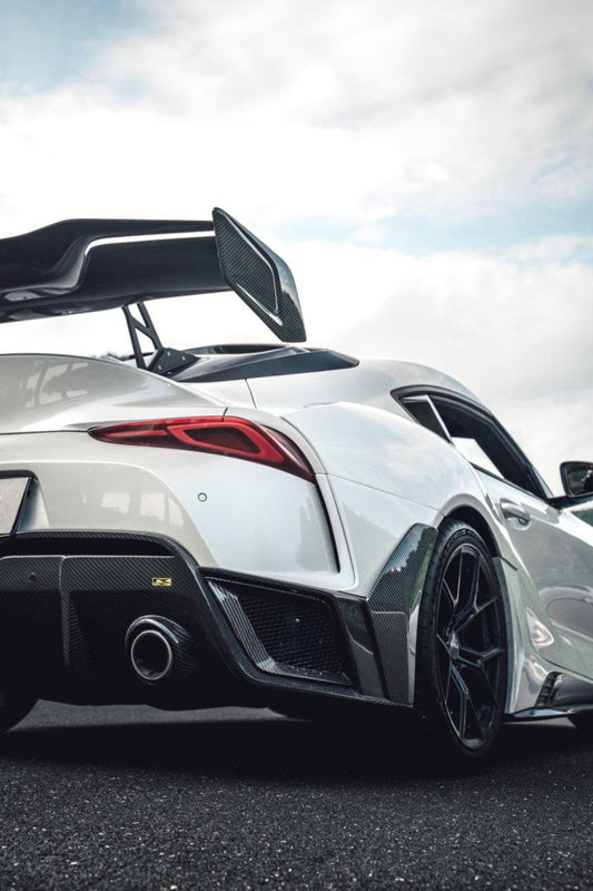 Toyota Supra MK5 A90 A91 3.0 2.0 2020 2021 2022 2023 2024 with Aftermarket Parts - Hyperion Narrow Body Rear Bumper & Diffuser Carbon Fiber / FRP from Robot Craftsman