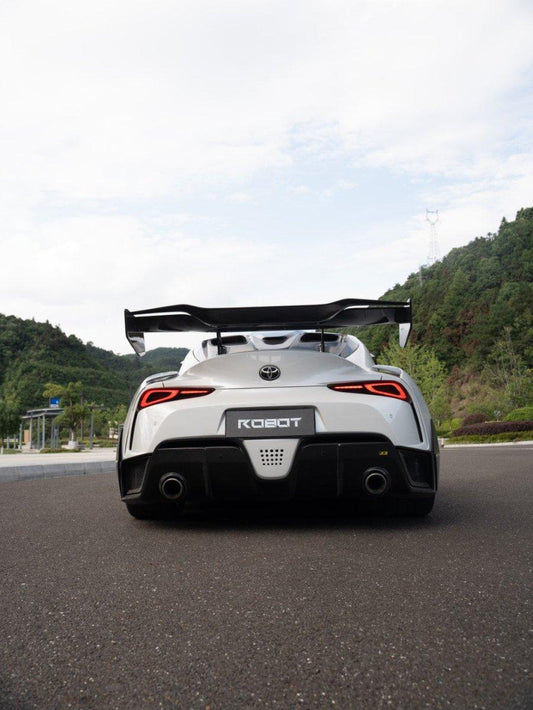 Toyota Supra MK5 A90 A91 3.0 2.0 2020 2021 2022 2023 2024 with Aftermarket Parts - Hyperion Narrow Body Rear Bumper & Diffuser Carbon Fiber / FRP from Robot Craftsman