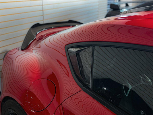 Toyota Supra MK5 A90 A91 3.0 2.0 2020 2021 2022 2023 2024 with Aftermarket Parts - Hyperion Side Window Louver Trim Carbon Fiber / FRP from Robot Craftsman