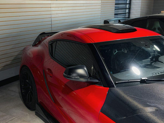 Toyota Supra MK5 A90 A91 3.0 2.0 2020 2021 2022 2023 2024 with Aftermarket Parts - Hyperion Side Window Louver Trim Carbon Fiber / FRP from Robot Craftsman