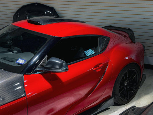 Toyota Supra MK5 A90 A91 3.0 2.0 2020 2021 2022 2023 2024 with Aftermarket Parts - Hyperion Side Window Louver Trim Carbon Fiber / FRP from Robot Craftsman