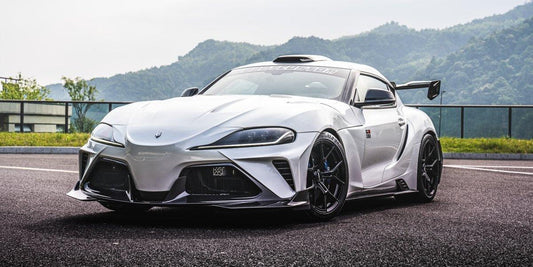 Toyota Supra MK5 A90 A91 3.0 2.0 2020 2021 2022 2023 2024 with Aftermarket Parts - Hyperion Side Window Louver Trim Carbon Fiber / FRP from Robot Craftsman