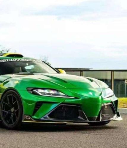 Toyota Supra MK5 A90 A91 3.0 2.0 2020 2021 2022 2023 2024 with Aftermarket Parts - Alerion Hyperion Front Bumper & Lip Carbon Fiber / FRP from Robot Craftsman