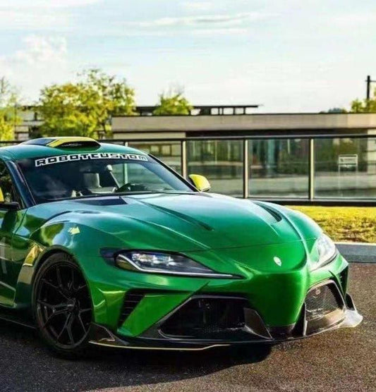Toyota Supra MK5 A90 A91 3.0 2.0 2020 2021 2022 2023 2024 with Aftermarket Parts - Hyperion Widebody Hood Bonnet Carbon Fiber / FRP from Robot Craftsman