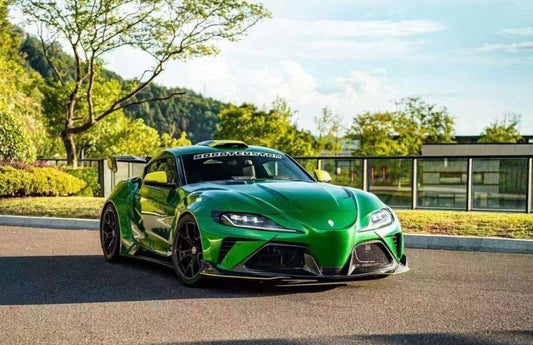 Toyota Supra MK5 A90 A91 3.0 2.0 2020 2021 2022 2023 2024 with Aftermarket Parts - Hyperion Widebody Hood Bonnet Carbon Fiber / FRP from Robot Craftsman