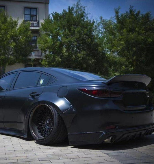 Mazda Mazda6 Sport Grand Touring Singature Carbon Edition 2014 2015 2016 2017 2018 2019 2020 2021 2022 with Aftermarket Parts - Ducktail Rear Spoiler Carbon Fiber / FRP from Robot Craftsman