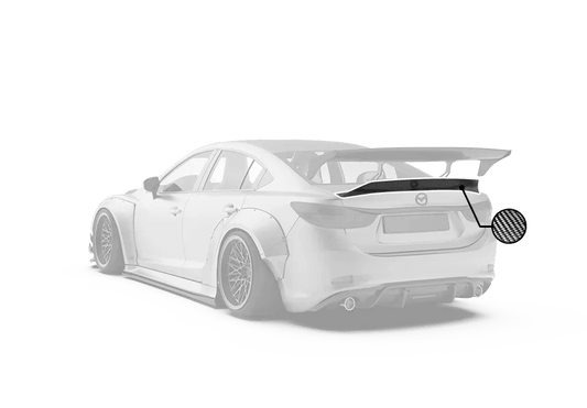 Mazda Mazda6 Sport Grand Touring Singature Carbon Edition 2014 2015 2016 2017 2018 2019 2020 2021 2022 with Aftermarket Parts - Ducktail Rear Spoiler Carbon Fiber / FRP from Robot Craftsman