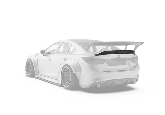 Mazda Mazda6 Sport Grand Touring Singature Carbon Edition 2014 2015 2016 2017 2018 2019 2020 2021 2022 with Aftermarket Parts - Ducktail Rear Spoiler Carbon Fiber / FRP from Robot Craftsman