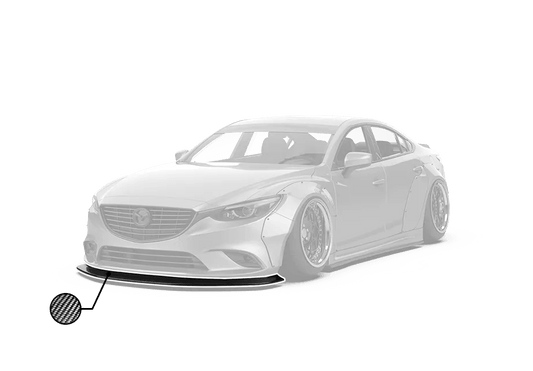 Mazda6 Sport Grand Touring Singature Carbon Edition 2014 2015 2016 2017 2018 2019 with Aftermarket Parts - For OEM Bumper Front Lip Carbon Fiber / FRP from Robot Craftsman