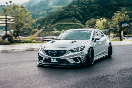 Mazda6 Sport Grand Touring Singature Carbon Edition 2014 2015 2016 2017 with Aftermarket Parts - Hood Bonnet Carbon Fiber / FRP from Robot Craftsman