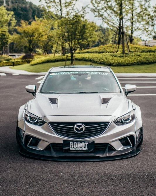 Mazda6 Sport Grand Touring Singature Carbon Edition 2014 2015 2016 2017 with Aftermarket Parts - Hood Bonnet Carbon Fiber / FRP from Robot Craftsman