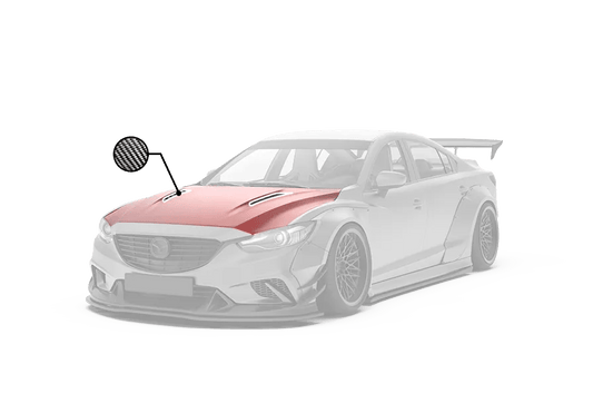 Mazda6 Sport Grand Touring Singature Carbon Edition 2014 2015 2016 2017 with Aftermarket Parts - Hood Bonnet Carbon Fiber / FRP from Robot Craftsman