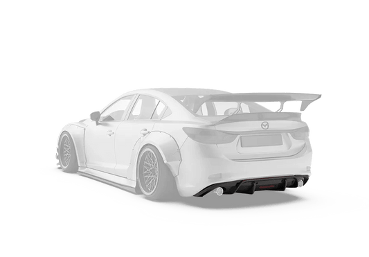 Mazda6 Sport Grand Touring Singature Carbon Edition 2014 2015 2016 2017 with Aftermarket Parts - Rear Diffuser Carbon Fiber / FRP from Robot Craftsman