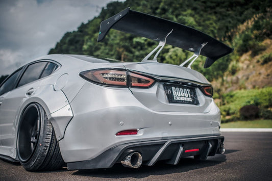 Mazda Mazda6 Sport Grand Touring Singature Carbon Edition 2014 2015 2016 2017 2018 2019 2020 2021 2022 with Aftermarket Parts - Rear Spoiler Wing Carbon Fiber / FRP from Robot Craftsman