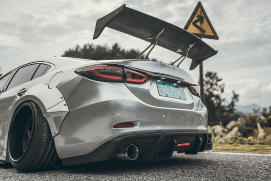 Mazda Mazda6 Sport Grand Touring Singature Carbon Edition 2014 2015 2016 2017 2018 2019 2020 2021 2022 with Aftermarket Parts - Rear Spoiler Wing Carbon Fiber / FRP from Robot Craftsman