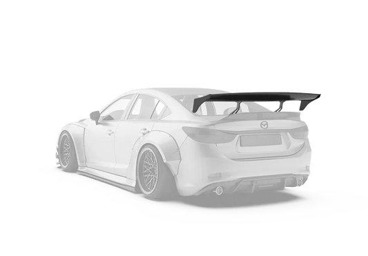 Mazda Mazda6 Sport Grand Touring Singature Carbon Edition 2014 2015 2016 2017 2018 2019 2020 2021 2022 with Aftermarket Parts - Rear Spoiler Wing Carbon Fiber / FRP from Robot Craftsman