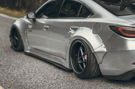 Mazda Mazda6 Sport Grand Touring Singature Carbon Edition & Sport Grand Touring Singature Carbon Edition 2014-2022 (suitable to be installed with ROBOT CRAFTASTMAN widebody kit) with Aftermarket Parts - Widebody Wheel Arches & Side Skirts & Side Skirts Extensions Carbon Fiber / FRP from Robot Craftsman