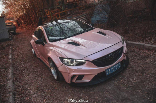 Mazda Mazda6 Sport Grand Touring Singature Carbon Edition & Sport Grand Touring Singature Carbon Edition 2014-2022 (suitable to be installed with ROBOT CRAFTASTMAN widebody kit) with Aftermarket Parts - Widebody Wheel Arches & Side Skirts & Side Skirts Extensions Carbon Fiber / FRP from Robot Craftsman